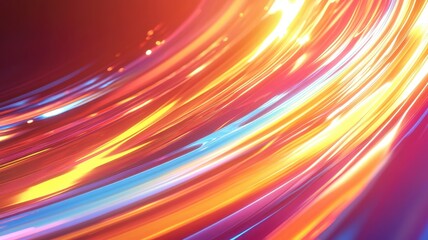 Obraz premium Abstract background with swirling neon light trails. Colorful vibrant streaks of light energy. Dynamic flowing lines, futuristic and modern design.
