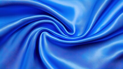 Obraz premium Vibrant Blue Textile Close-Up, showcasing intricate fibers and rich color depth, ideal for enhancing backgrounds and creating captivating visual textures.