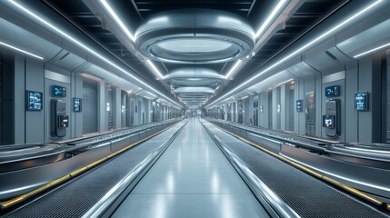 Naklejka premium Futuristic Corridor.