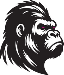 Gorilla vector and Gorilla head illustration and  Monkey vector