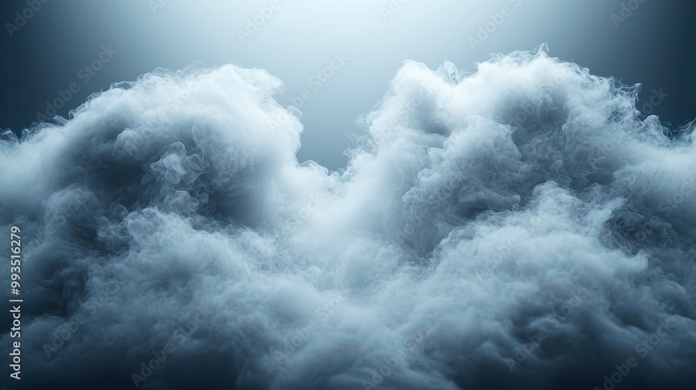 Poster dark atmospheric abstract, a deep and moody backdrop featuring cloud-like textures and a soft gradie