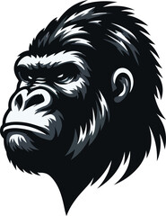 Gorilla vector and Gorilla head illustration and  Monkey vector