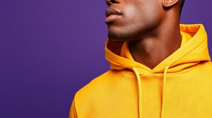 Obraz premium A high-saturation half-body portrait of a man.
