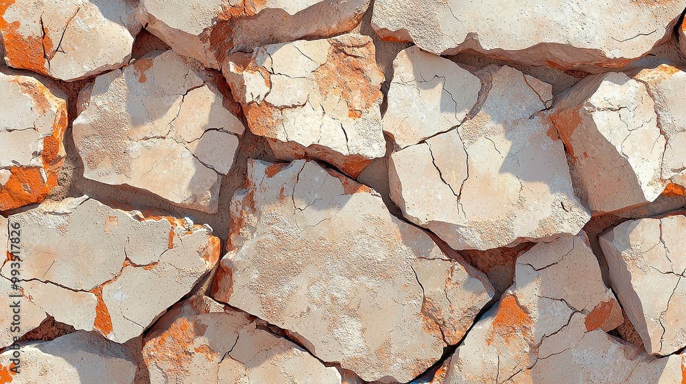 Poster modern cartoon game background textures featuring seamless patterns of cobblestones and granite bloc