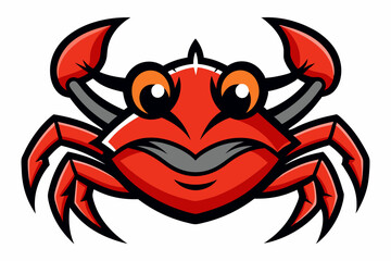 Crab head mascot design vector