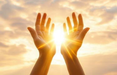 Human hands open palm up worship. Eucharist Therapy Bless God Helping Repent Catholic Easter Lent Mind Pray. Christian Religion concept background. fighting and victory for god
