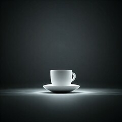 Tazza di caffe in studio fotografico