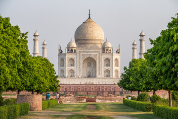 The Taj Mahal as seen from the gardens of Mehtab Bagh