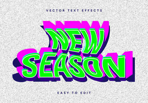 New Season Text Effect Design