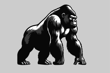 Gorilla vector ‍and Monkey art illustration, 