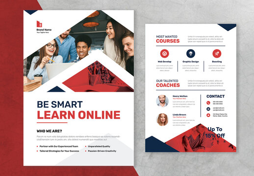 Online Course Educational Flyer Template