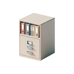 Filing cabinet isolated on transparent background