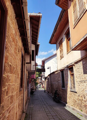 Old town street with rare houses