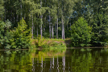 The Psel river in the autumn.