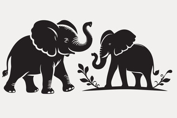 Elephant vector, Elephant illustration and elephant head