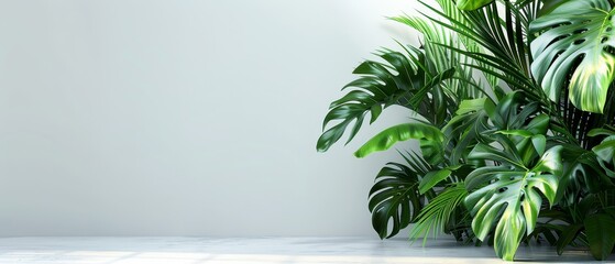 Large Monstera Plant in Urban Corner Setting
