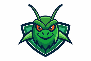 Cricket head mascot logo design vector on white background