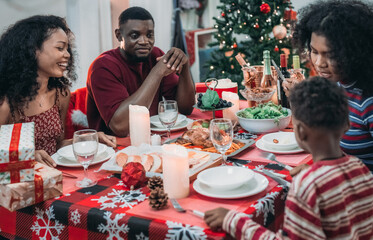 Black Family Christmas Dinner Celebration