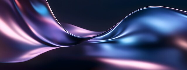 Naklejka premium A sleek, abstract background with fluid shapes and metallic colors for an immersive video cover