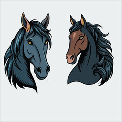 Horse and Horse vector, Horse silhouette,