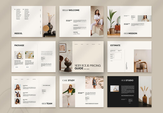Service & Pricing Guide Landscape Brochure Template