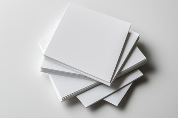 Blank A4 Stacked Paper Mockup isolated created with Generative AI