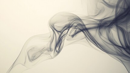 Ethereal Smoke Shapes in Elegant Abstract Background - Mysterious Organic Patterns