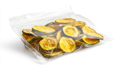 Dehydrated Zucchini One Transparent Standup Pouch for Healthy Cooking

