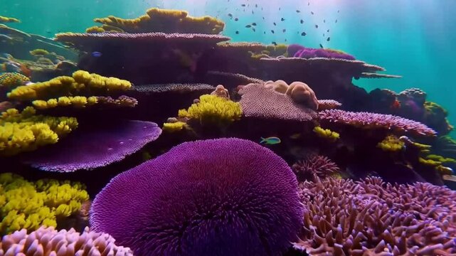 coral reef in sea