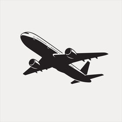 airplane on a white background
