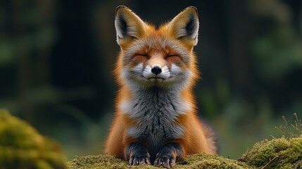 an Red fox in a British wildlife setting, capturing the beauty and charm of this native animal.
