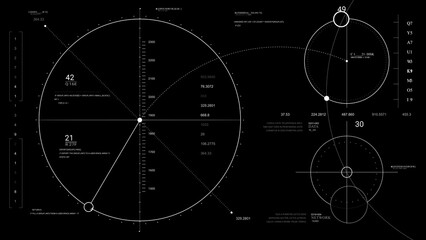 geometry HUD technological infographic elements. Texture.HUD 2GFX Technology Sci Fi 2D texture. User Interface data display.