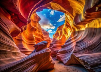 Stunning Antelope Canyon Windows Wallpaper Showcasing Vibrant Colors and Unique Rock Formations