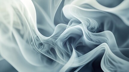 Obraz premium Enigmatic Spiral Smoke - Abstract Organic Forms in Mysterious Patterns