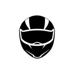 Black and white vector of motorcycle helmets