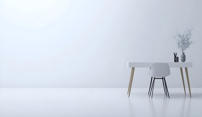 Minimalist White Background for Product Mockup Use