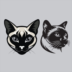 Siamese Cat, Persian Cat, Maine Coon Cat, Bengal Cat, Sphynx Cat. vector
