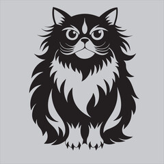  Siamese Cat, Persian Cat, Maine Coon Cat, Bengal Cat, Sphynx Cat. vector