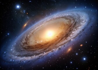 Obraz premium Stunning Elliptical Galaxy Captured in Deep Space with Vibrant Colors and Intricate Details