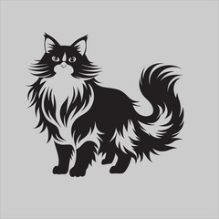  Siamese Cat, Persian Cat, Maine Coon Cat, Bengal Cat, Sphynx Cat. vector