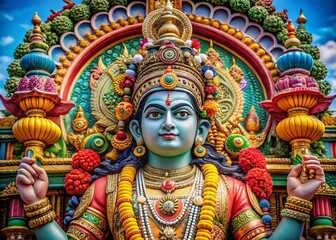 Fototapeta premium Stunning High Definition Images of Hindu Deities in Vibrant Colors for Artistic and Cultural Use