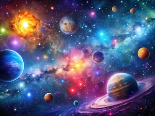 Stunning High Resolution Galaxy Wallpaper with Vibrant Colors and Cosmic Elements for Backgrounds