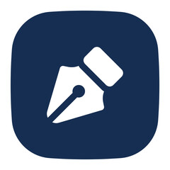 Pen tool icon. pen tool, pen, letter, tool, writer, writing, calligraphy, ink, signing, vector. Vector icon illustration