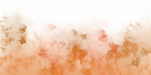 Abstract orange water color hand painted art victor illustration. white orange painted smoky textured white color powder explosion. white and orange Smoke background elegant luxury space .	
