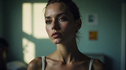 Contemplative Portrait of Woman