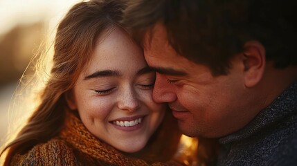 Young adult with Down Syndrome sharing a loving embrace with their proud parent