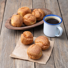 Broa, typical brazilian corn flour bread with coffee