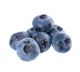 Fresh blueberry isolated on white background. Bilberry or whortleberry berries. Clipping path.