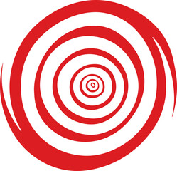 Red Spiral Vector Graphic Design Element