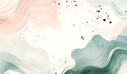 Obraz premium Abstract Watercolor Landscape with Soft Pastel Tones design